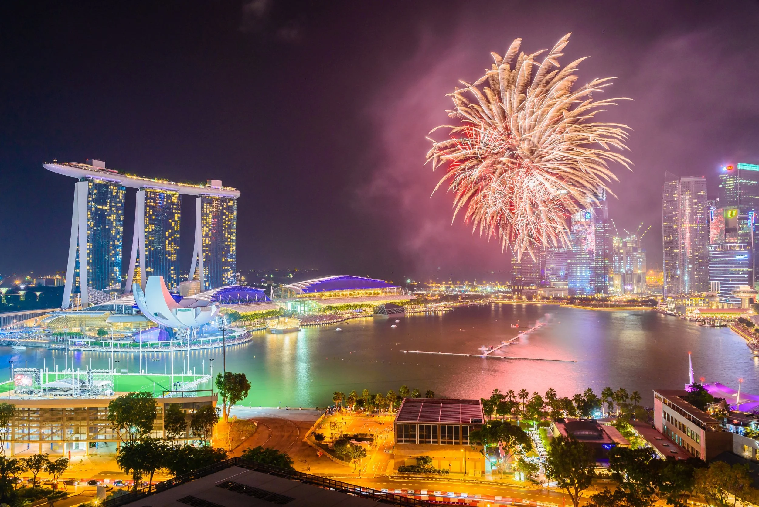 New Year Celebrations with fireworks
