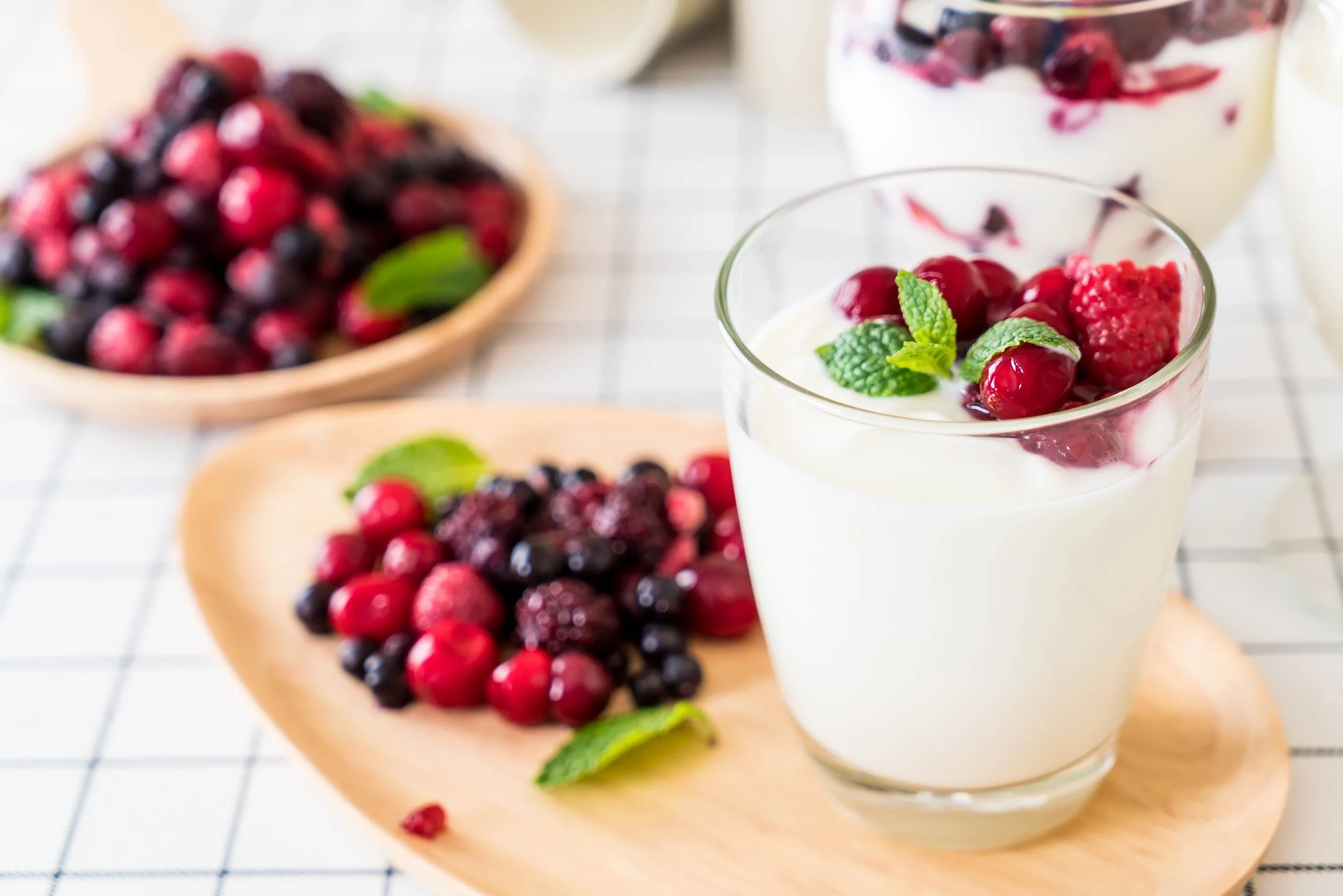 Greek yoghurt and mixed berries