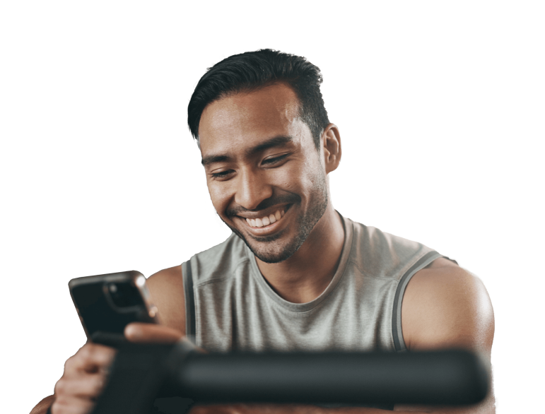 Man using phone