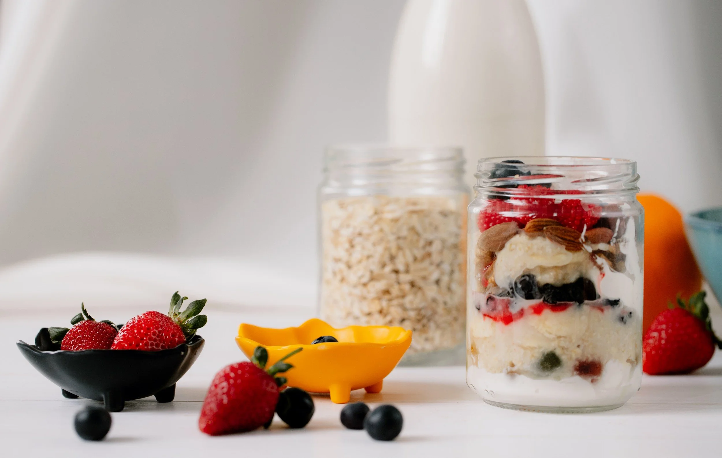 Overnight oats with berries